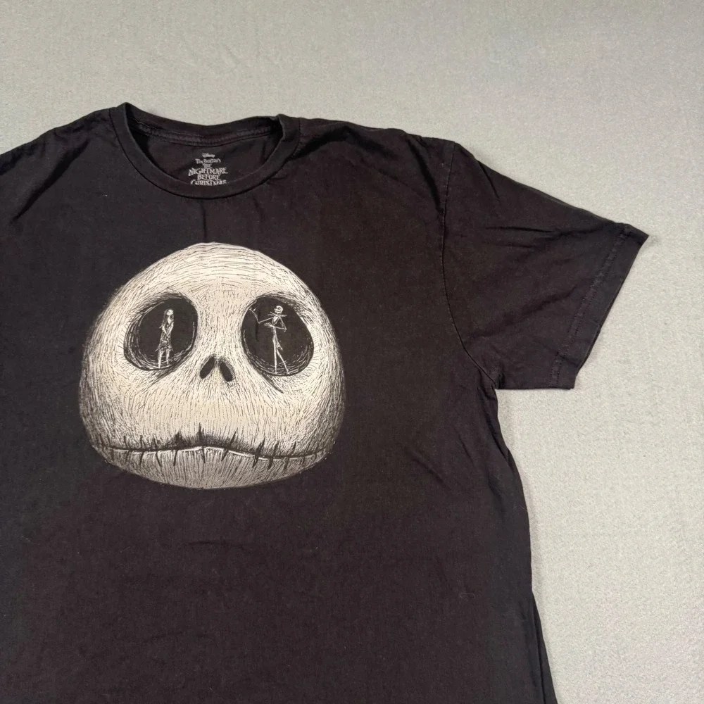 Disney Nightmare Before Christmas Jack Skellington Graphic Tee Gray‎ Mens Large